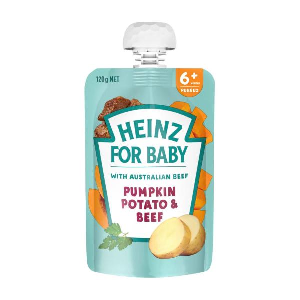 HEINZ PUMPKIN- POTATO & BEEF 6+ MONTHS POUCH 120G