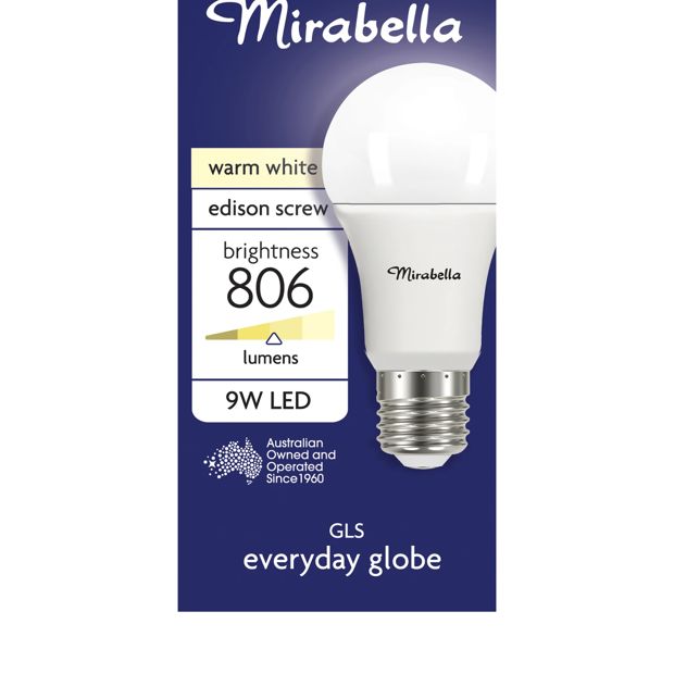 Mirabella GLS LED 9W E27 Edison Screw - Pearl Warm White