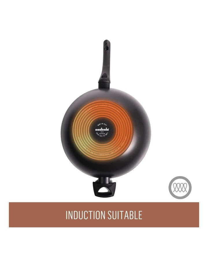 Per Salute Nonstick Induction Covered Stir-Fry 32cm in Black