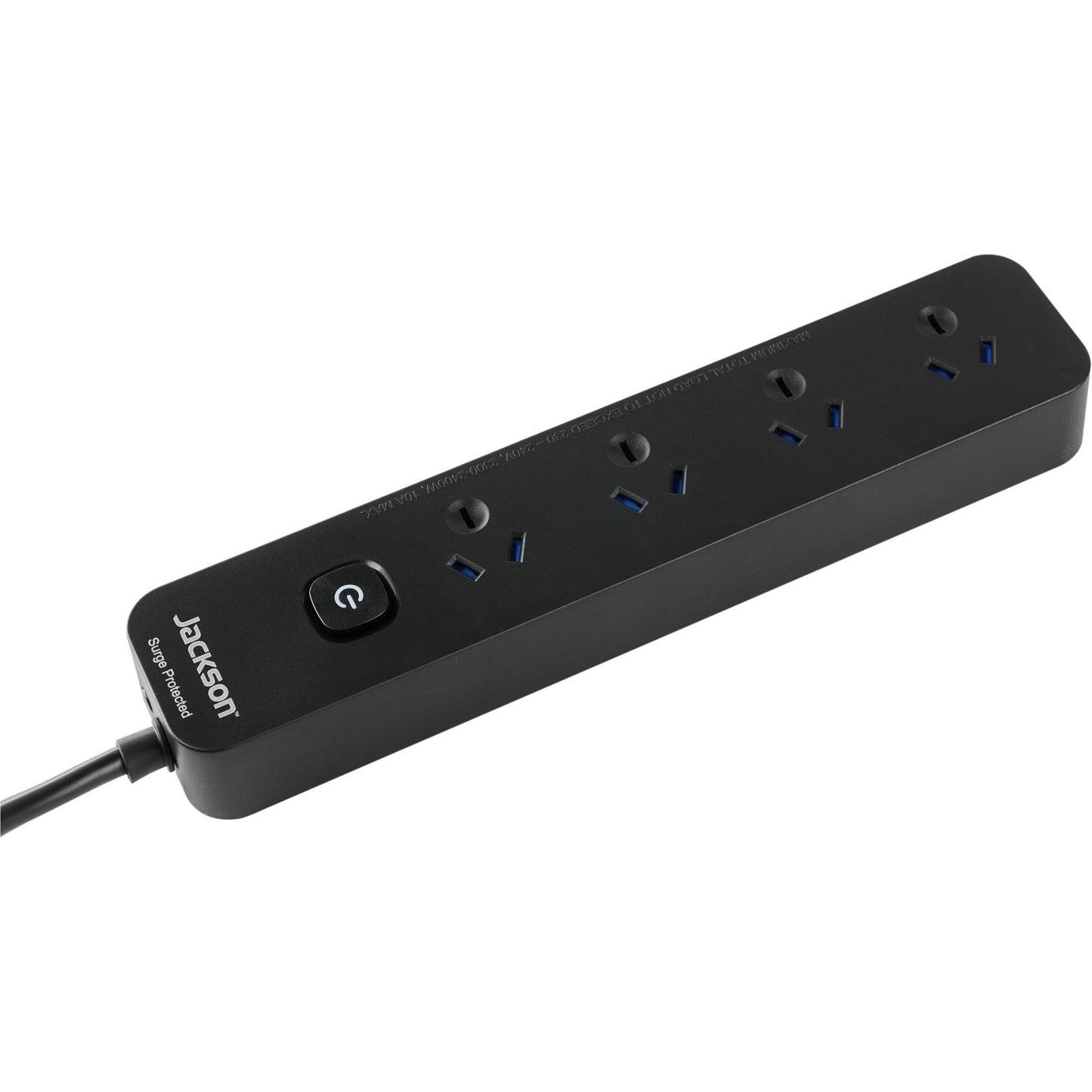 Jackson Surge Protected Board w/ 4 x Power Socket Outlets (Value Twin Pack)