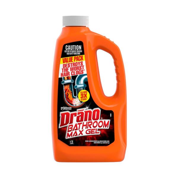 DRANO BATHROOM MAX GEL DRAIN LIQUID 1.2L