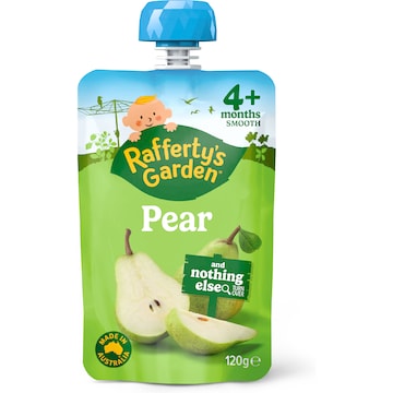 Rafferty's Garden Pear Puree & Nothing Else Baby Food Pouch 4+ Months 120g