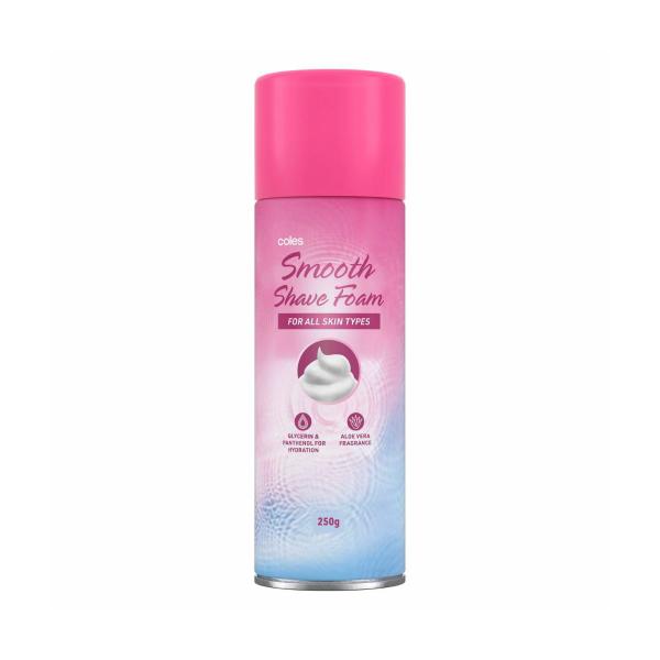 COLES WOMENS SHAVE FOAM 250G