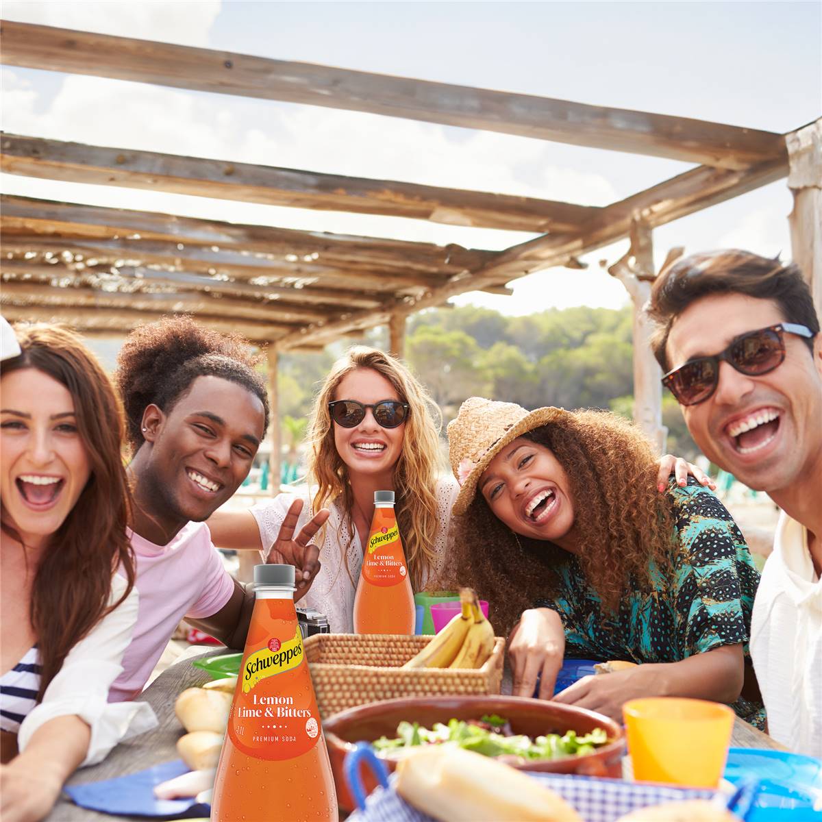 Schweppes Lemon Lime Bitters Soft Drink Classic Mixers Bottle 1.1l