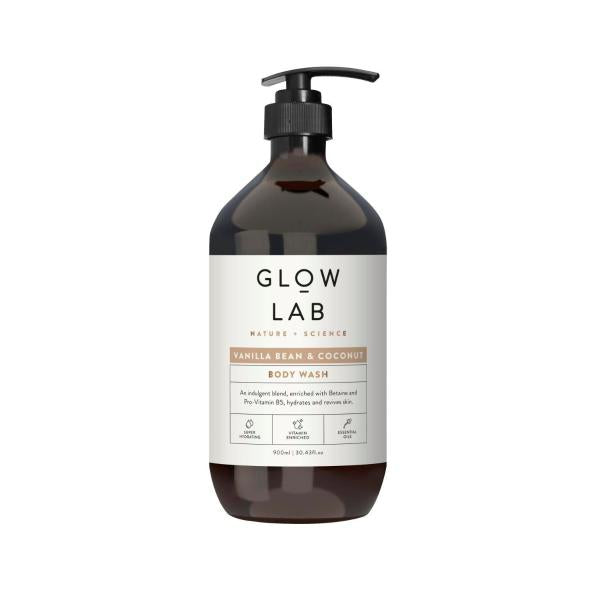 GLOW LAB BODY WASH VANILLA CREAM & COCONUT 900ML
