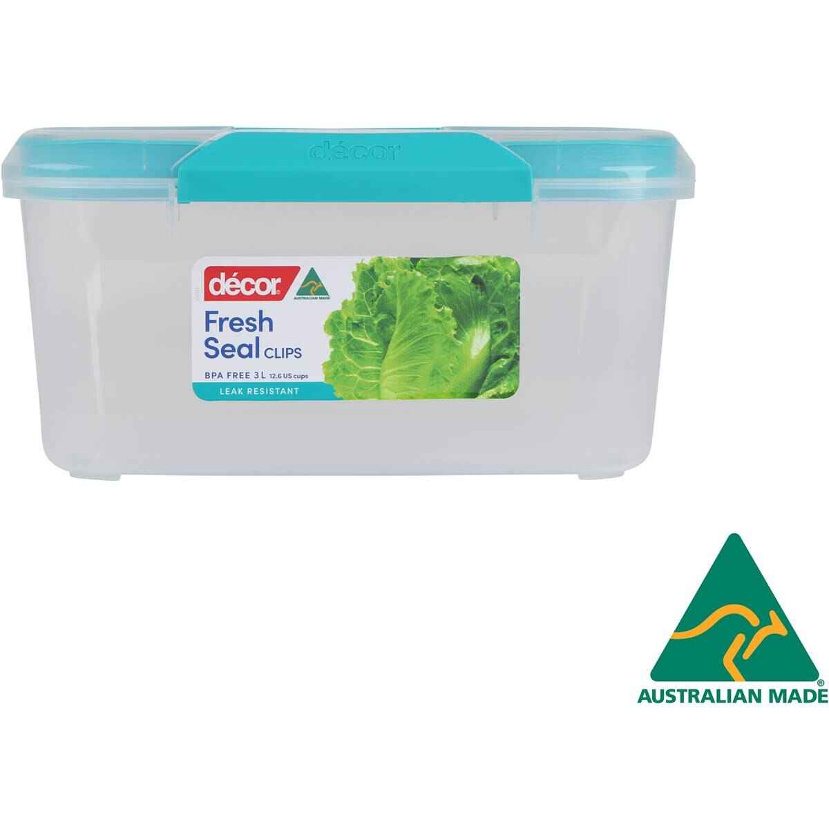 Decor Fresh Seal Clips Container Oblong 3L