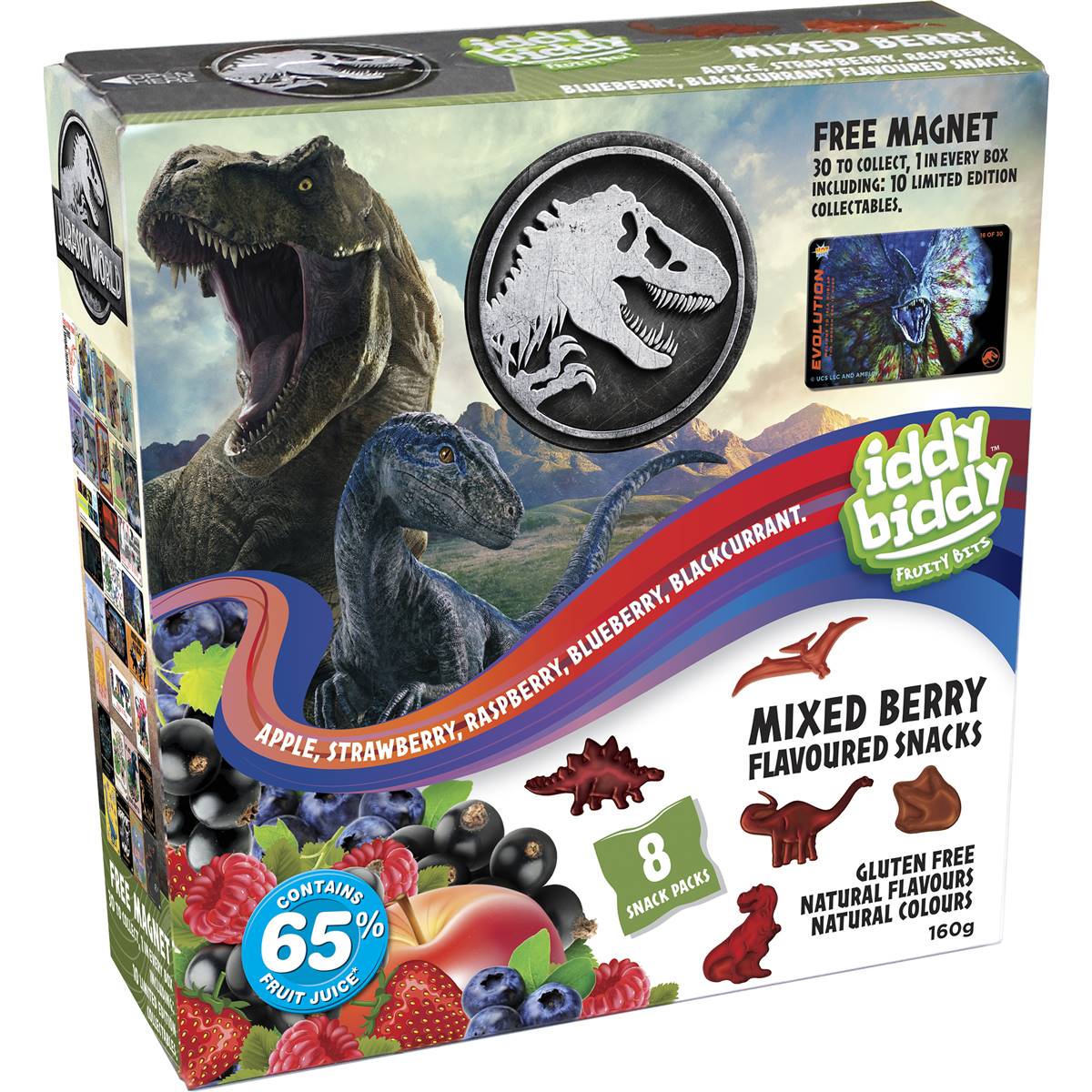 Iddy Biddy Fruit Snacks Mixed Berry 20g x8 Pack