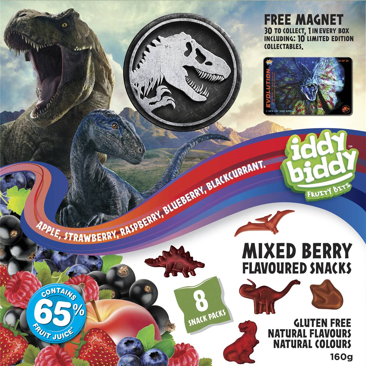 Iddy Biddy Fruit Snacks Mixed Berry 20g x8 Pack