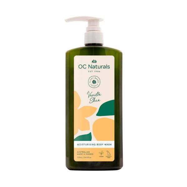 OC NATURALS VANILLA SHEA MOISTURISING BODY WASH 725ML