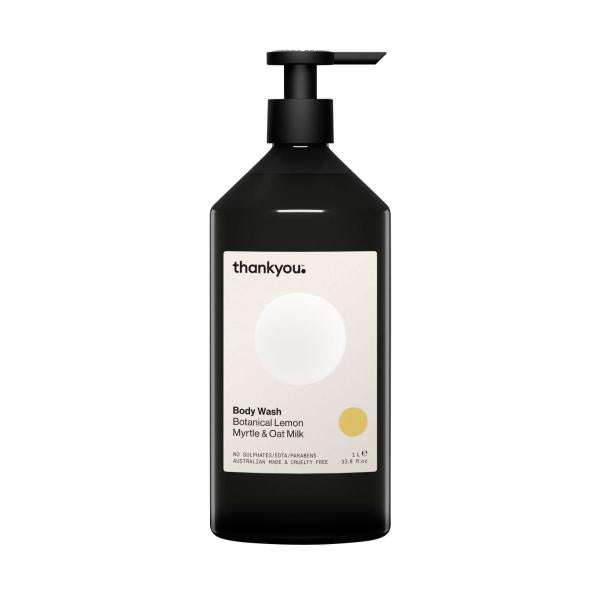 THANKYOU BODY WASH BOTANICAL LEMON MYRTLE & OAT MILK 1 LITRE