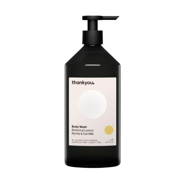THANKYOU BODY WASH BOTANICAL LEMON MYRTLE & OAT MILK 1 LITRE
