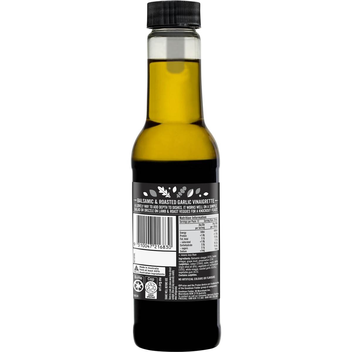 Praise Deli Style Balsamic & Roasted Garlic 250ml