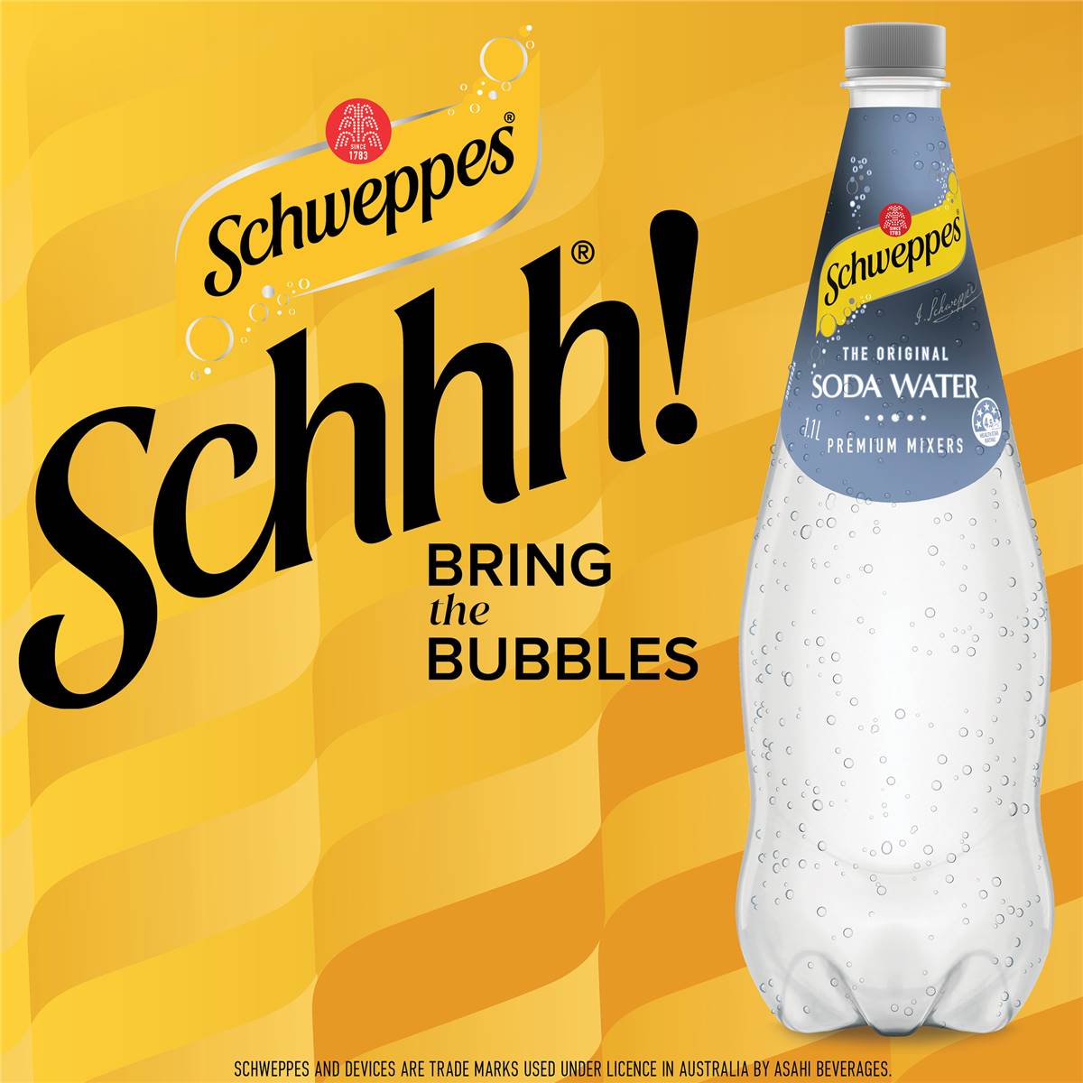 Schweppes Soda Water Bottle Classic Mixers 1.1l