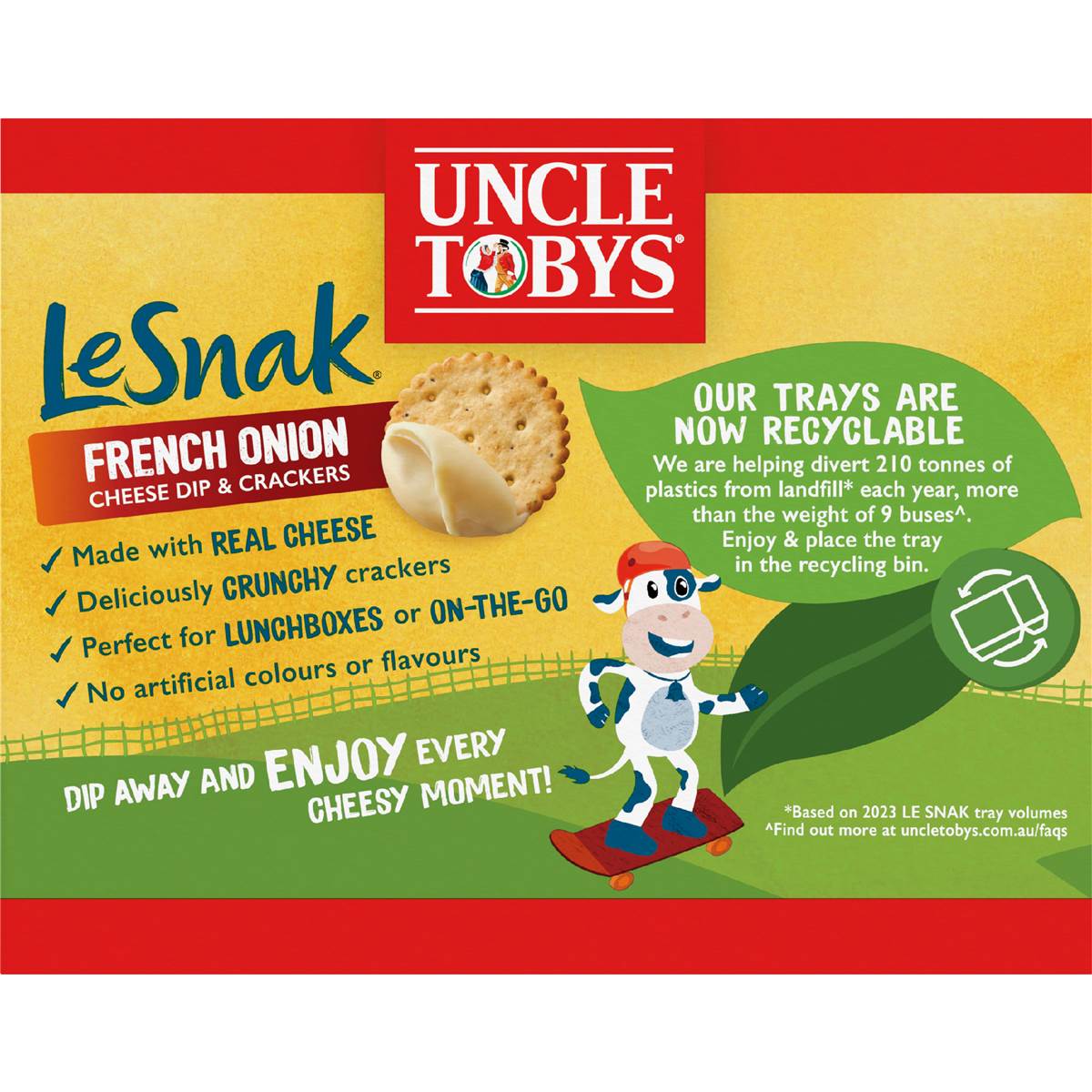 Uncle Tobys Le Snak French Onion 6 Pack