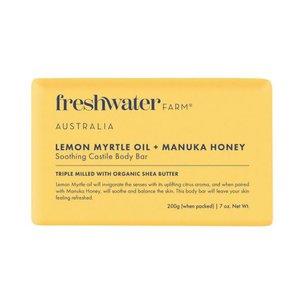 FRESHWATER FARM BODY BAR LEMON MYRTLE + MANUKA HONEY 200G