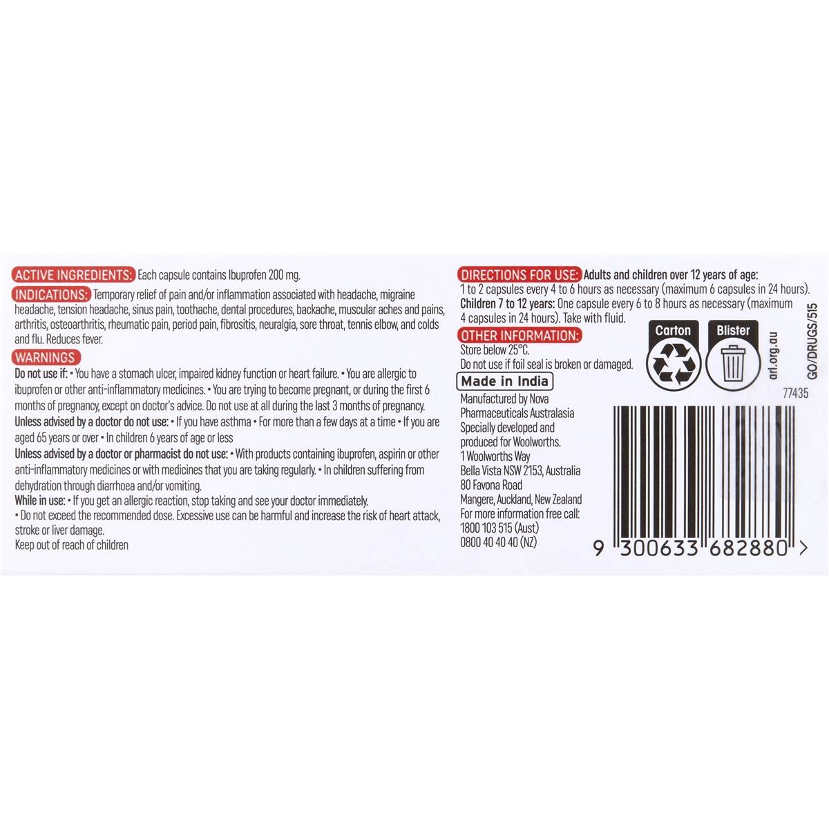 Help@Hand Ibuprofen Mini Caps 24 Pack