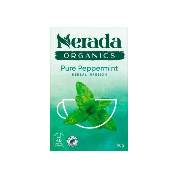 NERADA ORGANIC TEA BAGS:PEPPERMINT:.:40 PACK