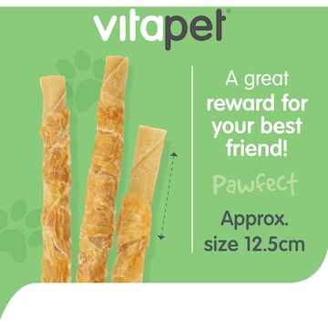 Vita Pet Chewz Chicken Wrapped Rawhide Dog Treats 18 pack