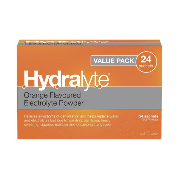 HYDRALYTE SACHET ORANGE 24PK