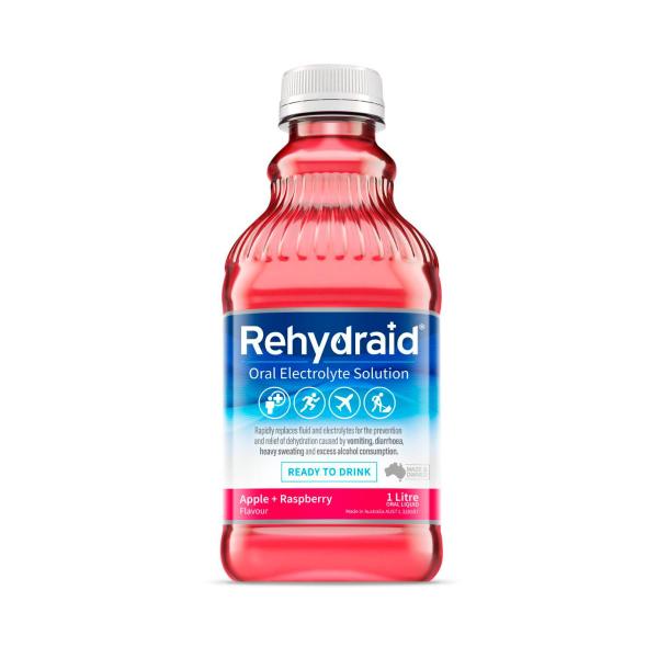 REHYDRAID ELECTROLYTE LIQUID APPLE RASPBERRY 1L