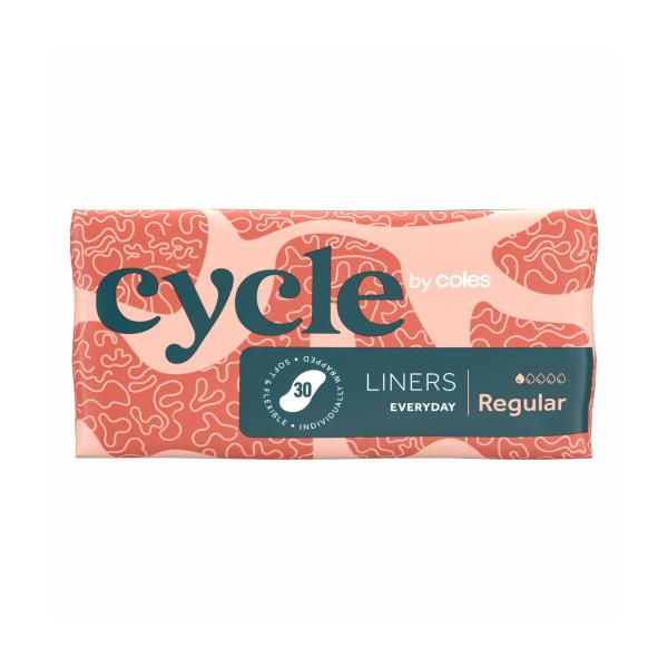 CYCLE BY COLES LINERS REGULAR 30 PACK