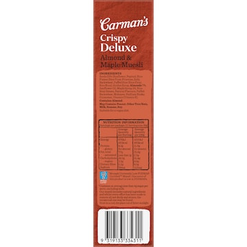 Carman's Muesli Crispy Deluxe Almond & Maple 400g
