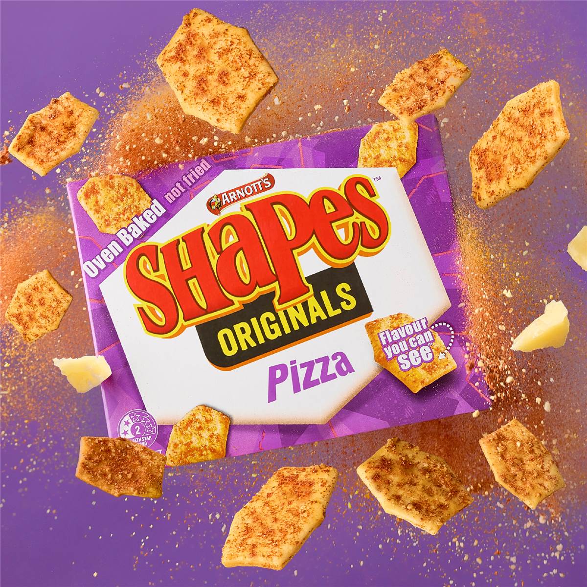 Arnott's Shapes Multipack Cracker Biscuits Pizza 8 pack