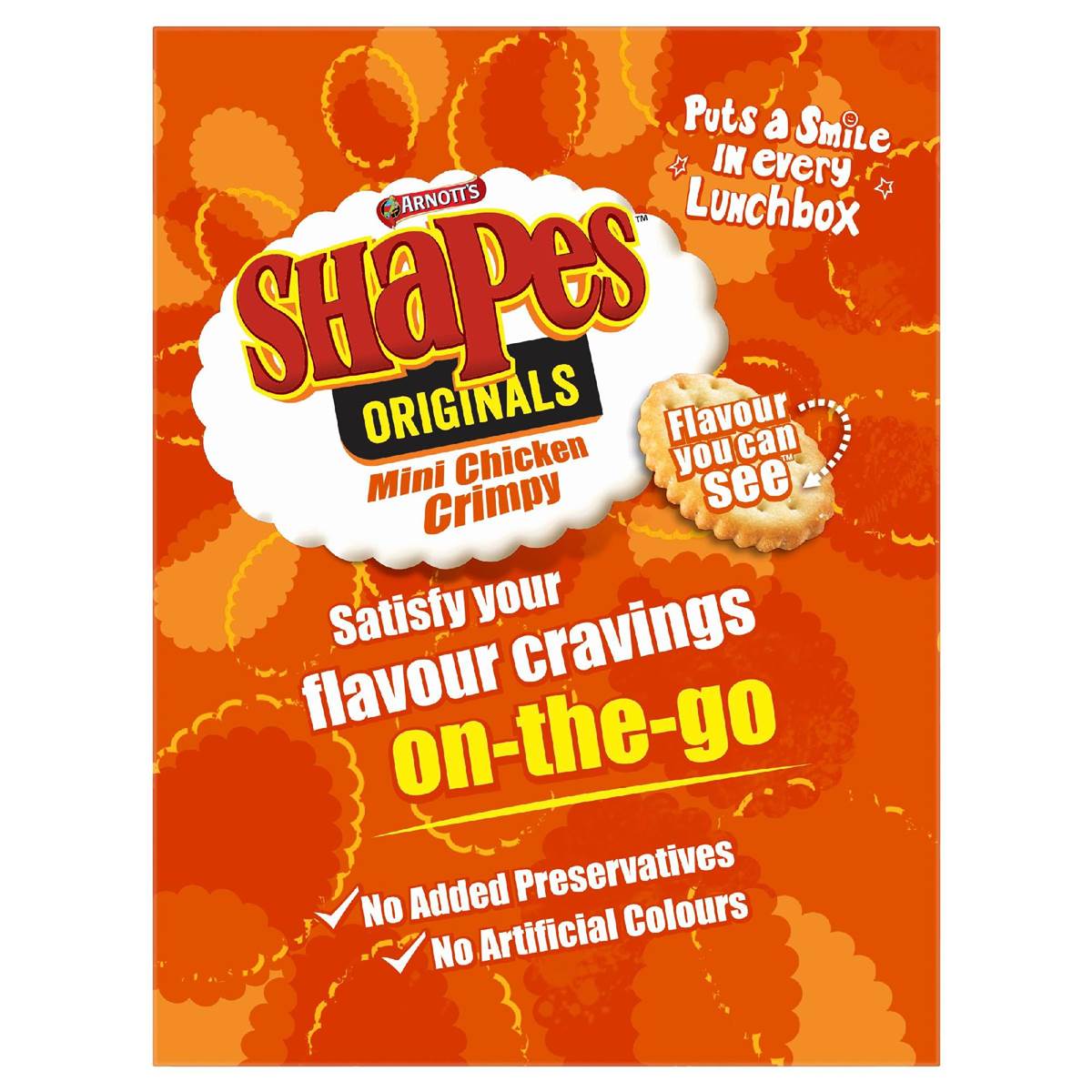Arnotts Shapes Multipack Cracker Biscuits Mini Chicken Crimpy 8 pack