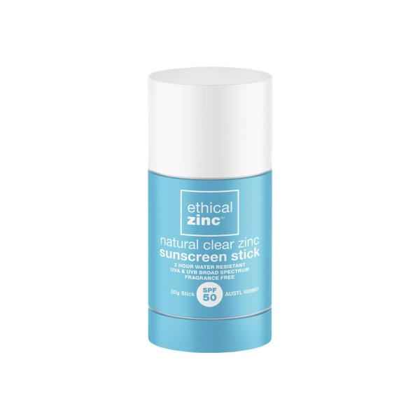 Zinc Natural Clear Zinc Sunscreen Stick SPF50+