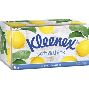 Kleenex Soft & Thick 3 Ply Facial Tissues 95 pack