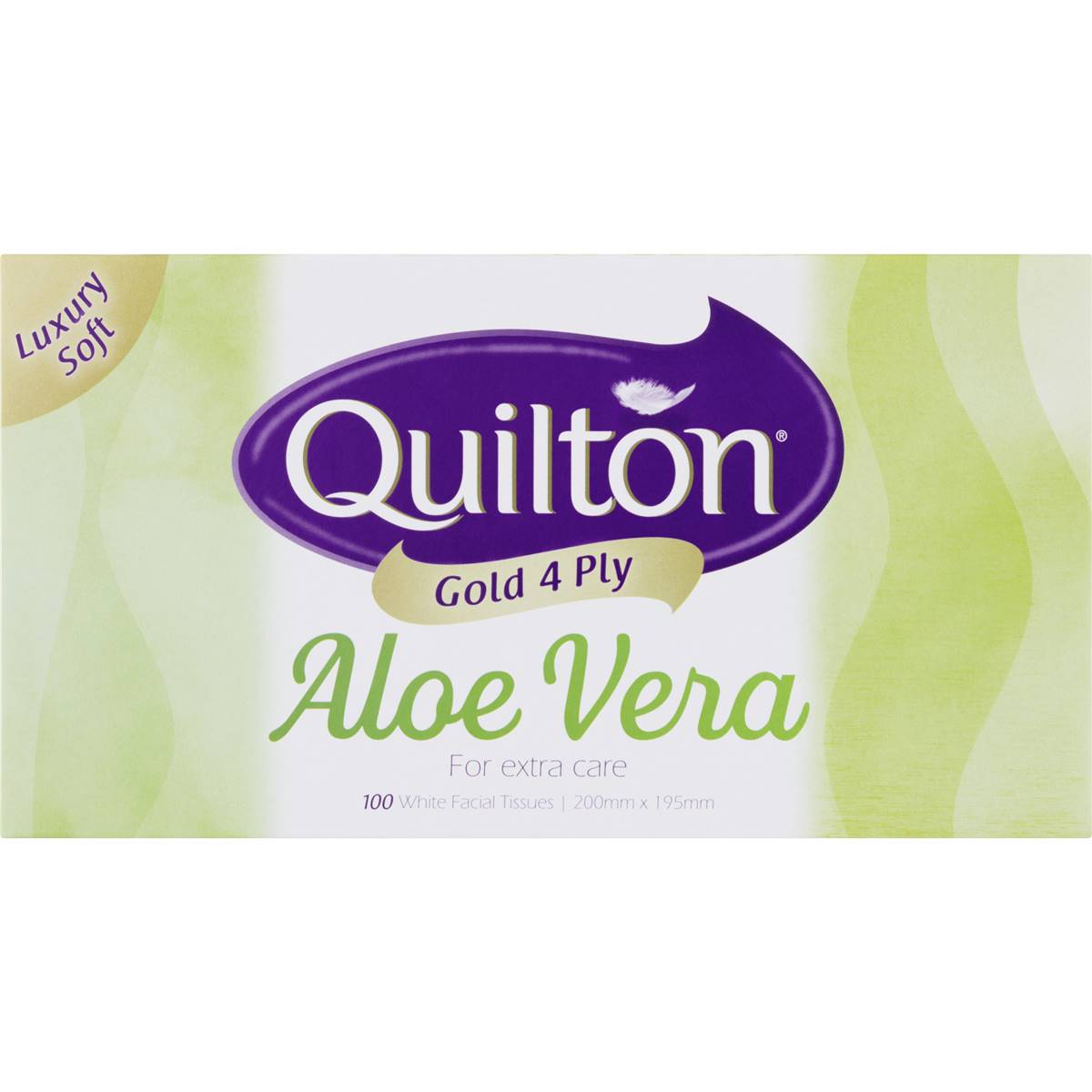 Quilton Gold 4 Ply Tissues Aloe Vera 100 Pack