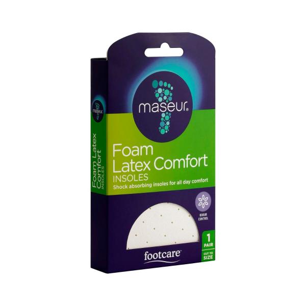MASEUR FOAM LATEX COMFORT INSOLE 1 PAIR