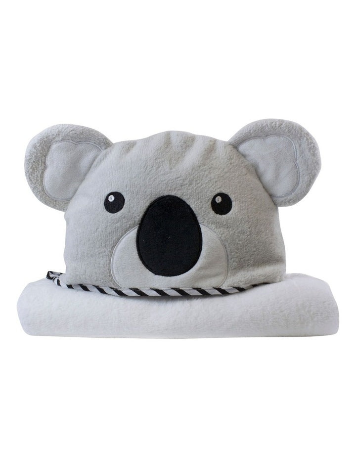 Aussie Animals Koala Novelty Towel in Grey