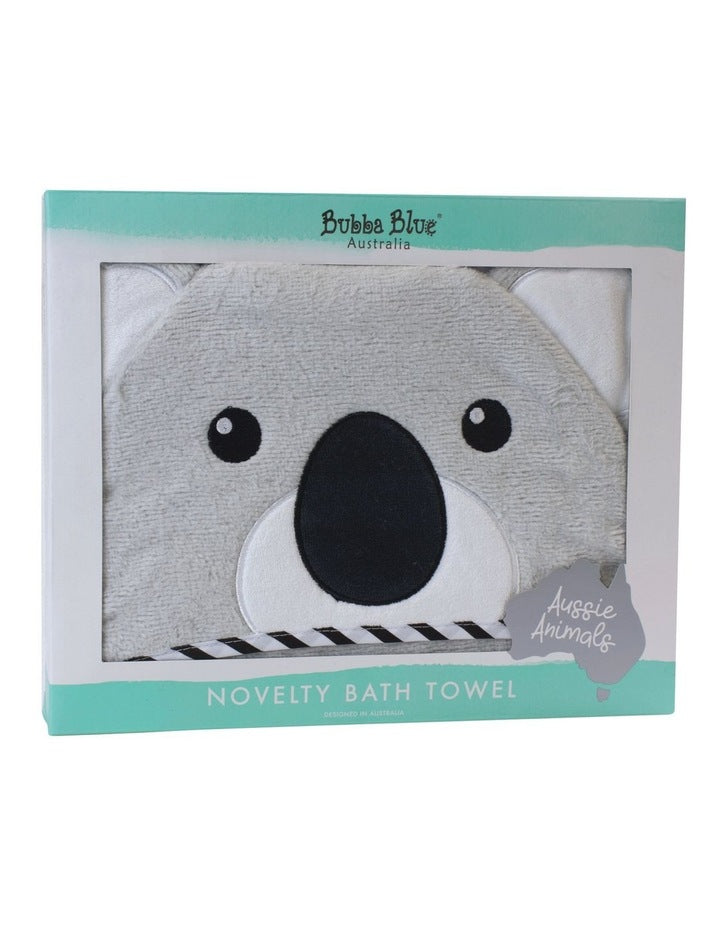 Aussie Animals Koala Novelty Towel in Grey