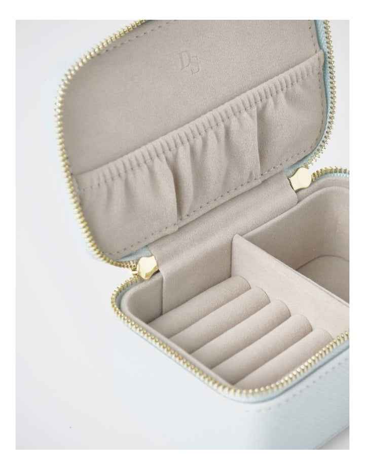Small Zip Around Jewellery Box in Mint