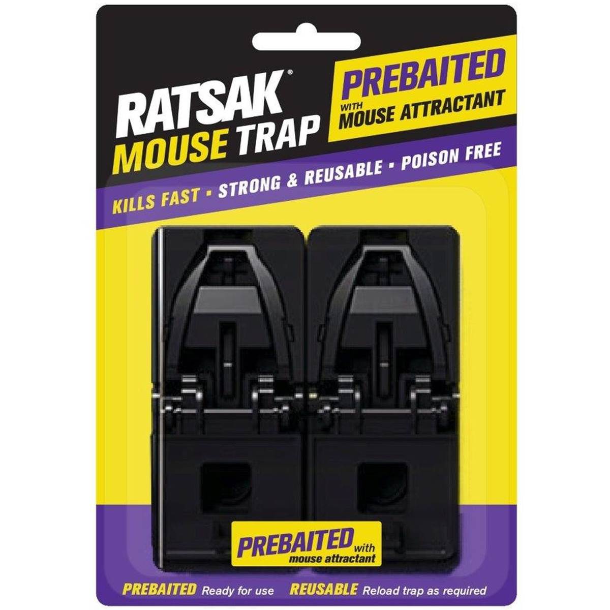 Ratsak Pre-Baited Mouse Trap 2 Pack