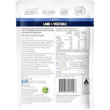 Fodmapped For You Lamb & Vegetable Soup 500g