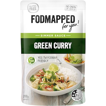 Fodmapped For You Simmer Sauce Green Curry 200g