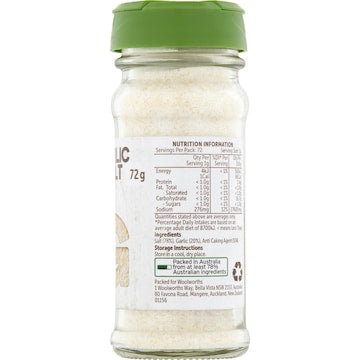 Woolworths Garlic Salt 72g