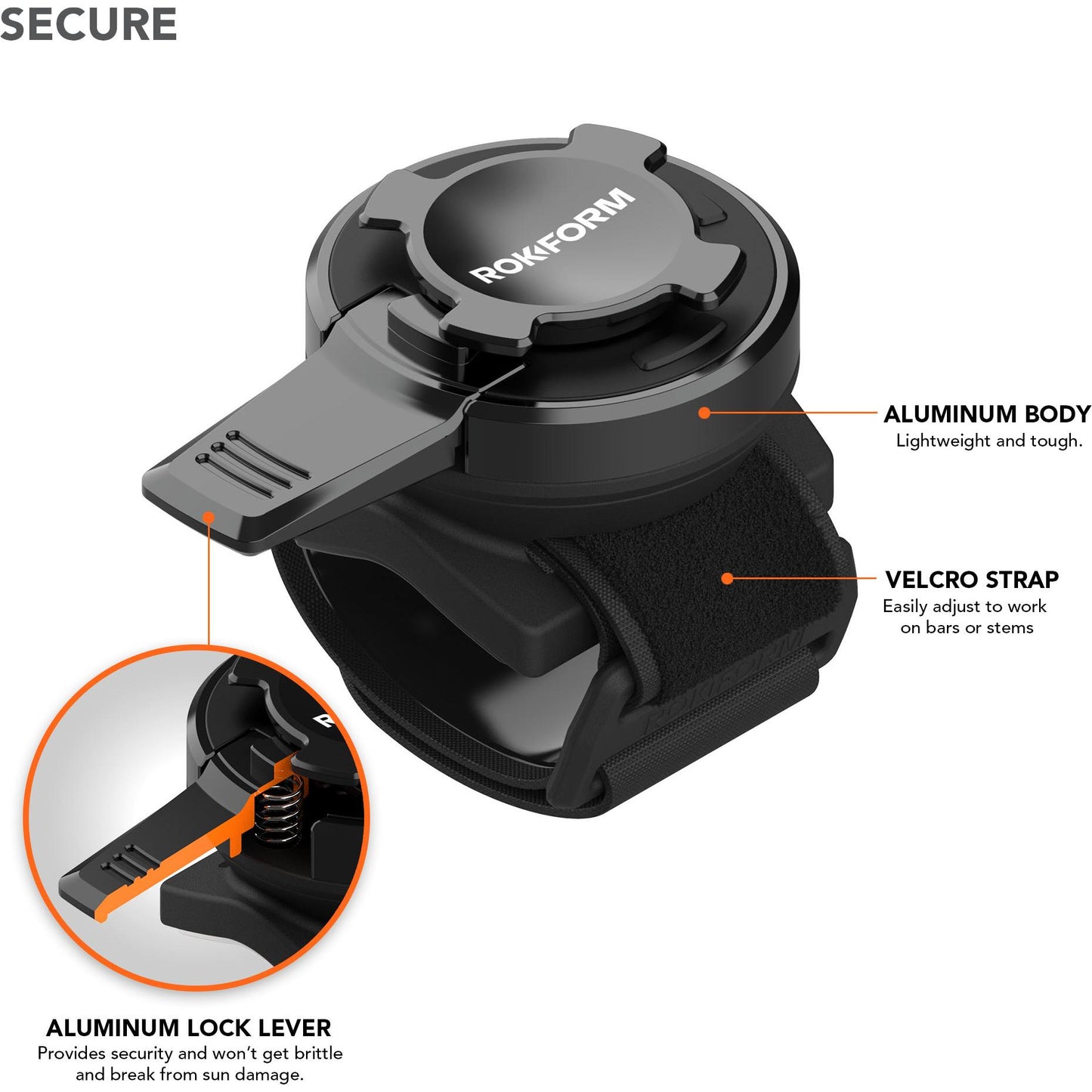Rokform Aluminium Sport Series Velcro Bike Mount