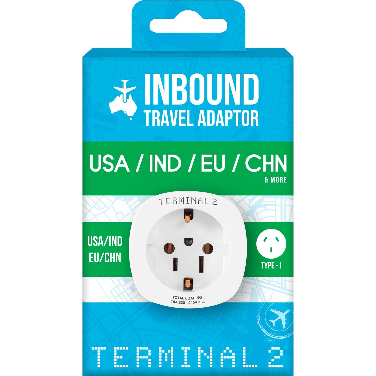 Terminal 2 Inbound Travel Adaptor EU/US (AU)