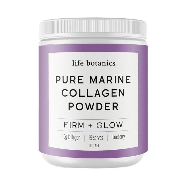 LIFE BOTANICS PURE MARINE COLLAGEN BLUEBERRY POWDER 150G