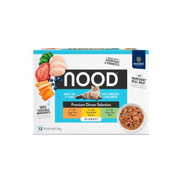 NOOD WET CAT FOOD 12X85G:FAVOURITES:.:1020 GRAM