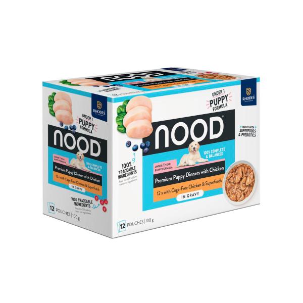 NOOD WET DOG FOOD PUPPY IN GRAVY 12X100G