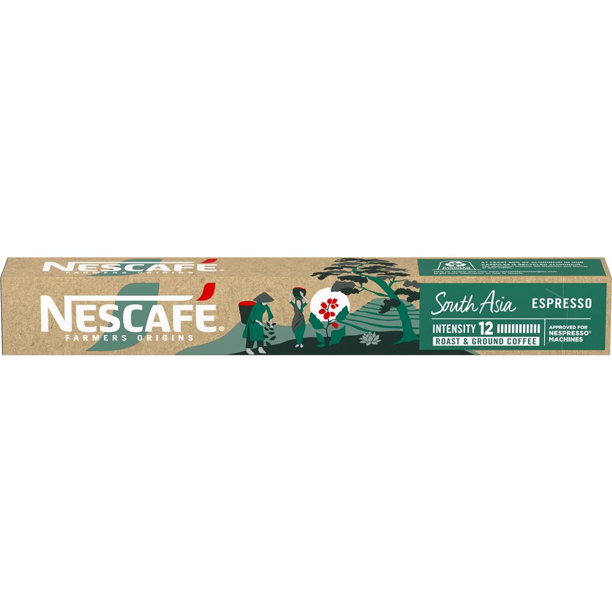 Nescafe Farmers Origin Pods South Asia Coffee Capsules 10 Pack