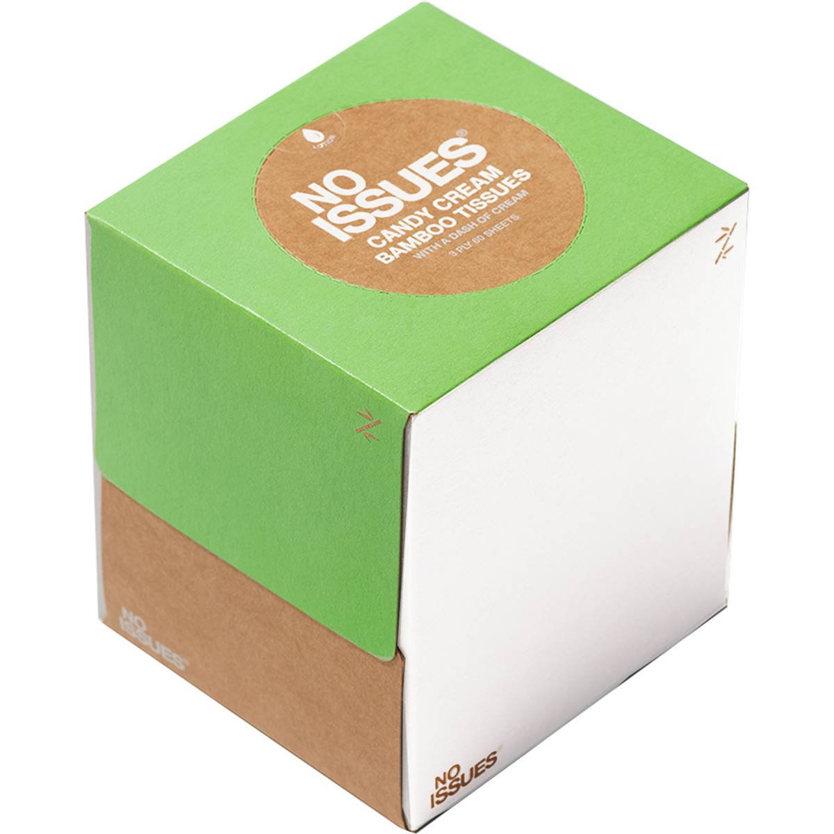 No Issues Bamboo, Aloe Vera & Vitamin E Classic Cream Cubes 3 Ply 60 pack