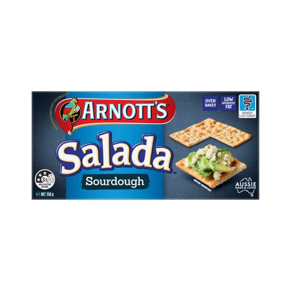 ARNOTTS SALADA CRISPBREAD:SOURDOUGH:.:250 GRAM
