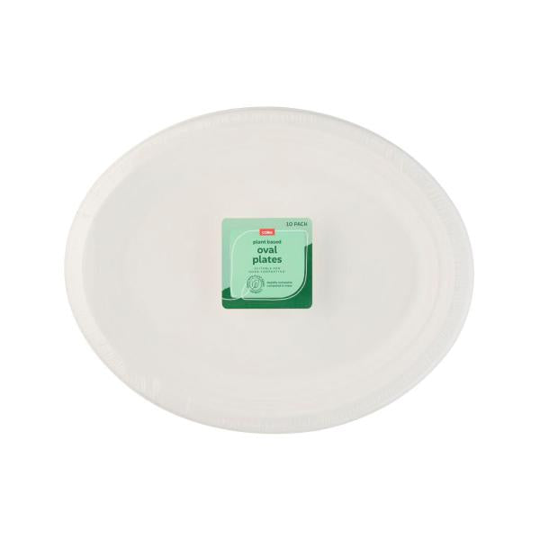COLES PLANT BASED OVAL PLATES-10PK