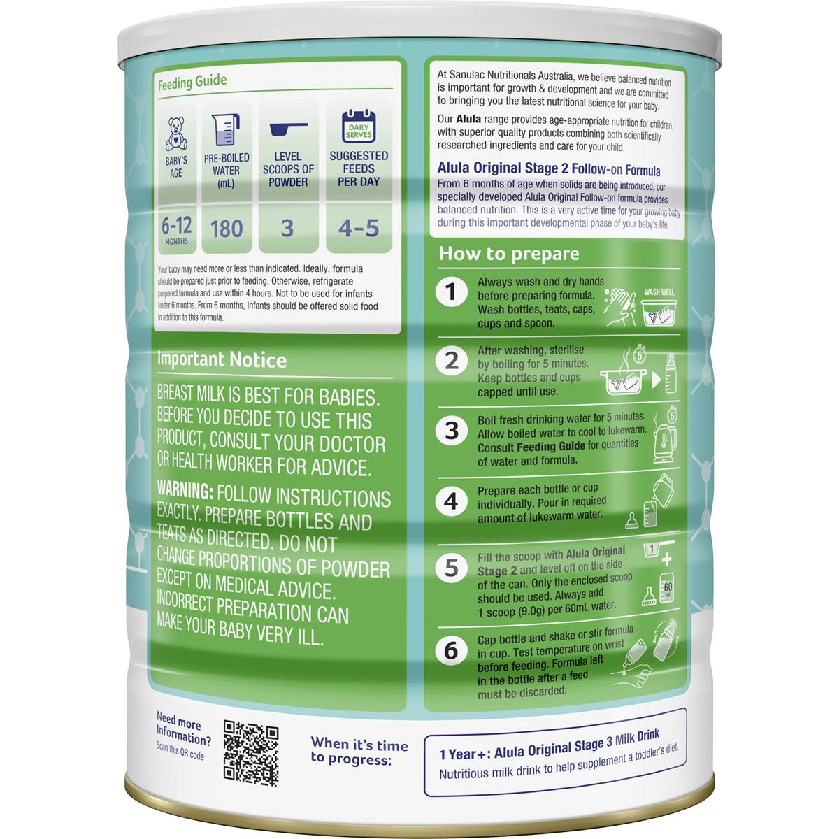 Alula Original Follow On Infant Formula 6-12M 900g