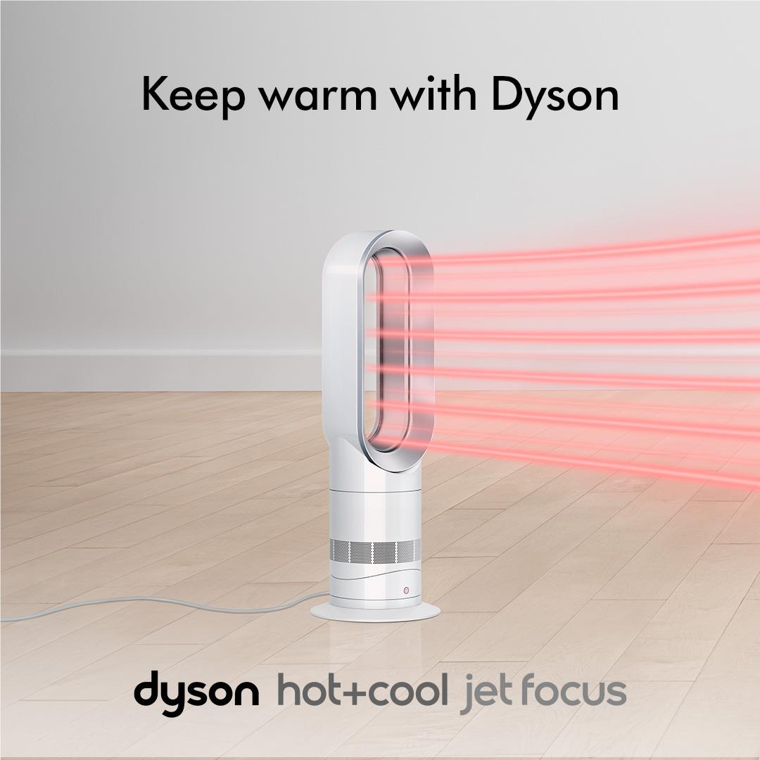 Dyson AM09 Hot+Cool Fan Heater (White/Silver)